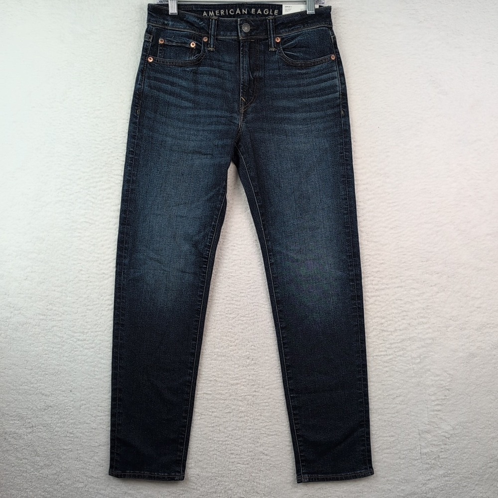 NWT American Eagle AirFlex Slim Straight Jeans Men's 29x32 Dark Wash Stretch